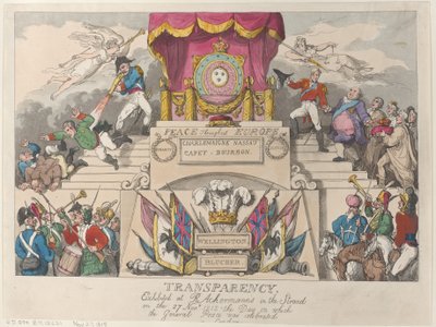 पारदर्शिता: 27 नवंबर ..., 27 नवंबर, 1815 को स्ट्रैंड में आर. एकरमैन में प्रदर्शित। द्वारा थॉमस रोलैंड्सन
