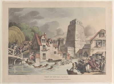 ऑक्सफोर्ड कैसल का दृश्य, 1809।, 1809। द्वारा थॉमस रोलैंड्सन