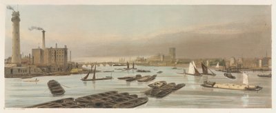 लंदन अस इट इज़: वेस्टमिंस्टर, वाटरलू ब्रिज, 1842 से। द्वारा थॉमस शॉटर बॉयज़