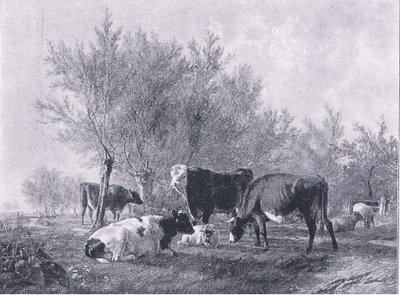 द मैगज़ीन ऑफ़ आर्ट 1893, कैसल एंड कंपनी से मवेशियों के साथ लैंडस्केप द्वारा थॉमस सिडनी कूपर