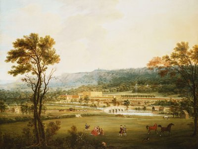 दक्षिण-पश्चिम से चैटस्वर्थ, डर्बीशायर का व्यापक दृश्य, द्वारा डर्बी के थॉमस स्मिथ