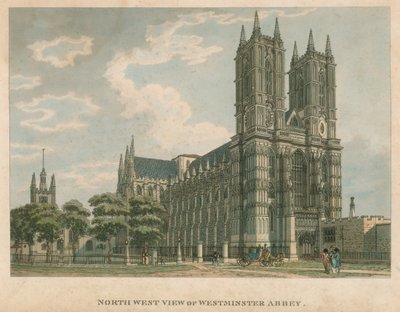 वेस्टमिंस्टर एब्बे, लंदन के उत्तर पश्चिम का दृश्य द्वारा थॉमस Snr। Malton
