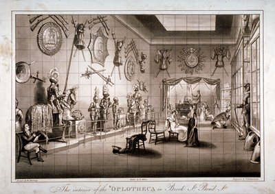 द होप्लोथेका, ब्रुक स्ट्रीट, वेस्टमिंस्टर, लंदन, c1810 द्वारा थॉमस सदरलैंड