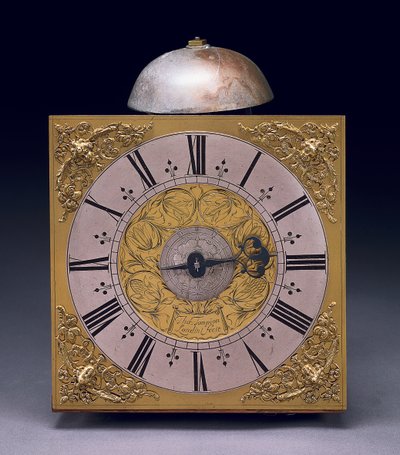 चार्ल्स II तीस घंटे की लंबी घड़ी की चौकोर डायल, c.1680 (मिश्रित मीडिया) द्वारा थॉमस टोमपियन