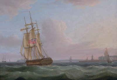 डोवर से शिपिंग, c.1760 द्वारा Thomas Whitcombe