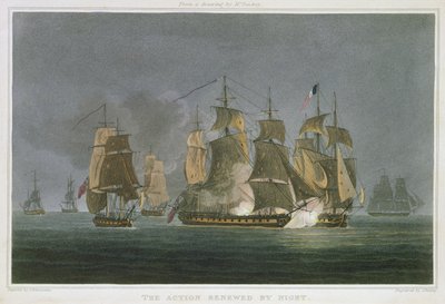 20 मई, 1811 को मेडागास्कर, जे। बेली द्वारा उत्कीर्ण एक्शन नाइट, जे। रेले द्वारा प्रकाशित &39;द नेवल क्रोनोलॉजी ऑफ ग्रेट ब्रिटेन&39; के लिए 1820 प्रकाशित द्वारा Thomas Whitcombe