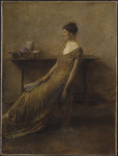 लेडी इन गोल्ड, c.1912 (कैनवास पर तेल) द्वारा थॉमस विल्मर डेविंग