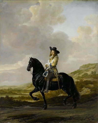 पीटर स्काउट घोड़े पर, 1660 (तांबे पर तेल) द्वारा Thomas de Keyser