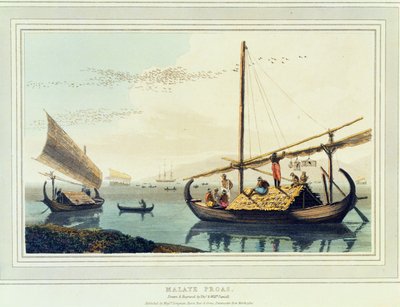 मलय प्रोस, प्लेट 17 &39;ए सुरम्य यात्रा भारत से&39;, 1810 (एक्वाटिंट) द्वारा थॉमस और विलियम डेनियल