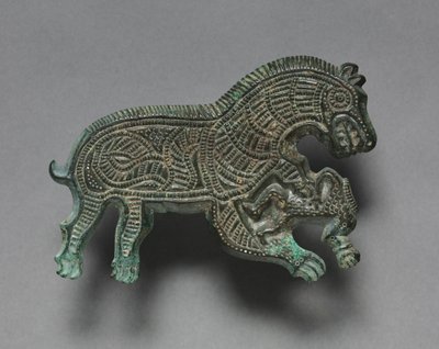 वुल्फ अटैकिंग ए मैन, 400-300 ईसा पूर्व (कांस्य) द्वारा थ्रेसियन थ्रेसियन