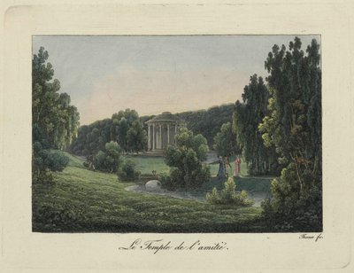 पावलोव्स्क, 1810 में मैत्री मंदिर का दृश्य। द्वारा Thurner