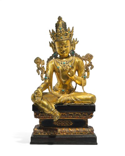 Avalokiteshvara का शाही आंकड़ा (474250 से 474254 देखें) (गिल्ट कांस्य) द्वारा तिब्बती स्कूल