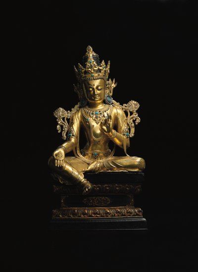 Avalokiteshvara का शाही आंकड़ा (474250 से 474254 देखें) (गिल्ट कांस्य) द्वारा तिब्बती स्कूल