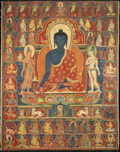चित्रित बैनर द्वारा तिब्बती स्कूल