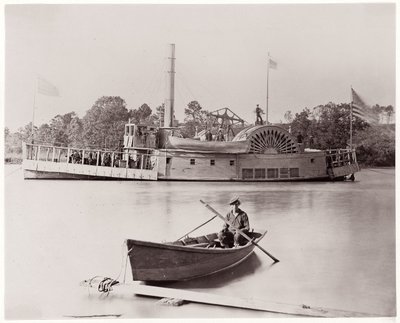 यूएस गनबोट, 1861-65 (ग्लास निगेटिव से एल्बम सिल्वर प्रिंट) द्वारा टिमोथी एच। OSullivan