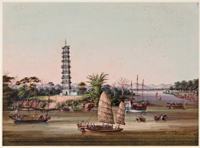 नौ मंजिला वॉम्पोआ पगोडा, पर्ल नदी द्वारा Tingqua