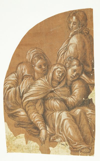 पिएटा का हिस्सा (एक पागल रचना का बाईं ओर) द्वारा Tintoretto