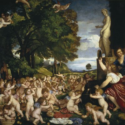 शुक्र को अर्पण, 1518-1519 द्वारा टिज़ियानो वेकेली
