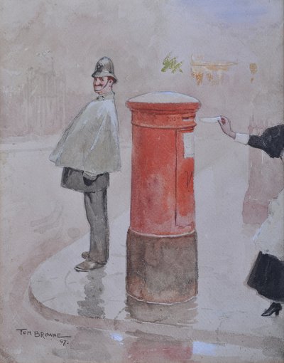 स्वीट टिकट, 1897 (कागज पर पेंसिल और wc) द्वारा टॉम ब्राउन