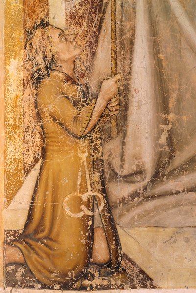 टॉमासो दा मोडेना (1326-1379), फ्रेस्को, चर्च ऑफ सैन निकोलो, ट्रेविसो द्वारा दाताओं का चित्रण, सेंट रोमुआल्ड से विवरण द्वारा टोमासो दा (15वीं शताब्दी के अंत में) मोडेना