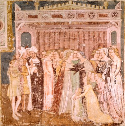 टॉमासो दा मोडेना (1326-1379), फ्रेस्को, चर्च ऑफ सांता कैटरिना, ट्रेविसो द्वारा विदाई, लीजेंड ऑफ सेंट उर्सुला से विस्तार द्वारा टोमासो दा (15वीं शताब्दी के अंत में) मोडेना