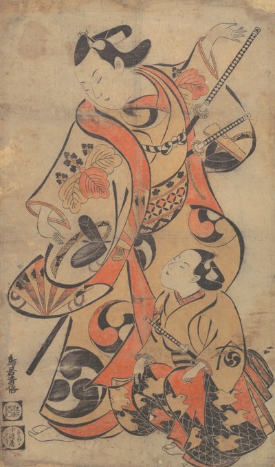 समुराई के रूप में अभिनेता योशिजावा आयमे, सीए. 1713., सीए. 1713। द्वारा तोरी कियोमासु I