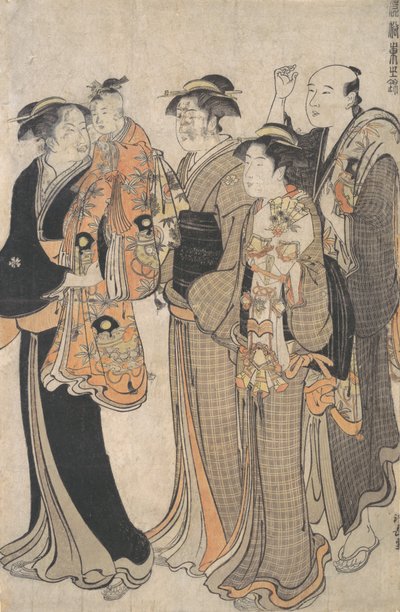 मिया मैरी के पास अपनी बच्ची को ले जाती माँ, ca. 1784. द्वारा तोरी कियोनगा