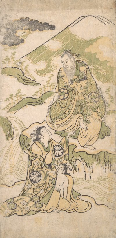 एक नाटक से दृश्य, सीए। 1749. द्वारा तोरी कियोनोबु मैं