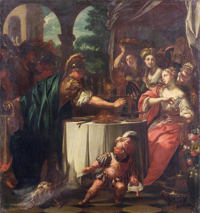 मार्क एंथोनी और क्लियोपेट्रा की दावत, c.1705-10 द्वारा TrevisaniFrancesco