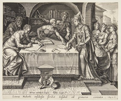 इज़ेबेल ने जाली पत्रों को सील कर दिया द्वारा Maarten van Heemskerck