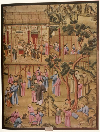 1834 की चिंग राजवंश की शैली में चीनी वॉलपेपर, 1934। द्वारा अज्ञात