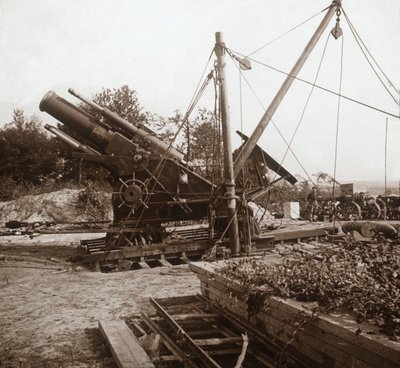 220 मोर्टार, जेनकोर्ट, उत्तरी फ्रांस, c1914-c1918 द्वारा अज्ञात