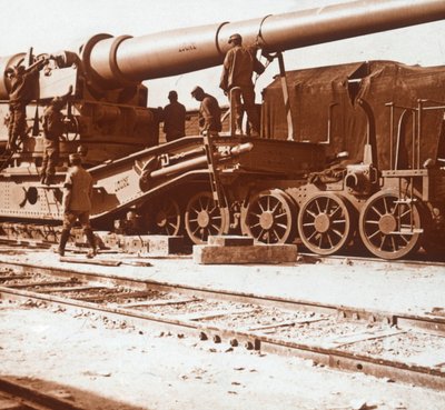 370 रेलवे गन जिसका नाम लुईस, मेल्ली, उत्तरी फ्रांस, c1914-c1918 है द्वारा अज्ञात