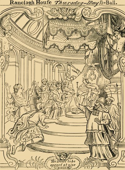 रणलेघ को निमंत्रण का कार्ड, c1876। द्वारा अज्ञात