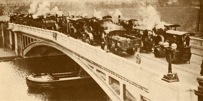 कैवर्शम में टेम्स के पार एक कंक्रीट पुल, c1930। द्वारा अज्ञात