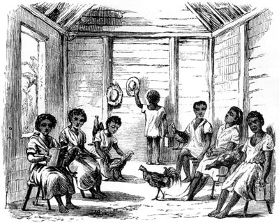 एक डोमिनिकन स्कूल, सेंटो डोमिंगो, 1873 द्वारा अज्ञात