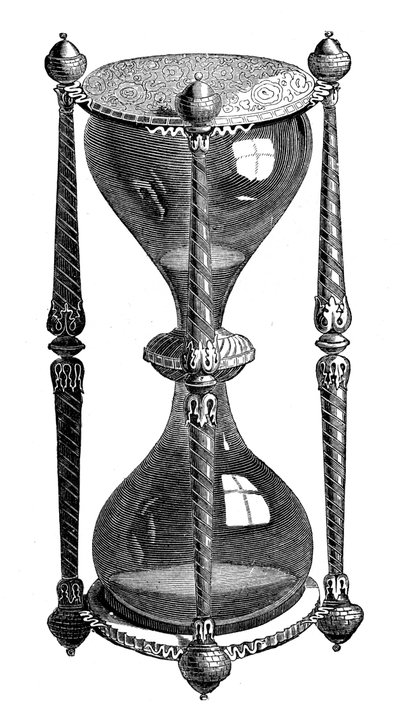 एक फ्रांसीसी घंटे का गिलास, 16 वीं शताब्दी, 1870 द्वारा अज्ञात