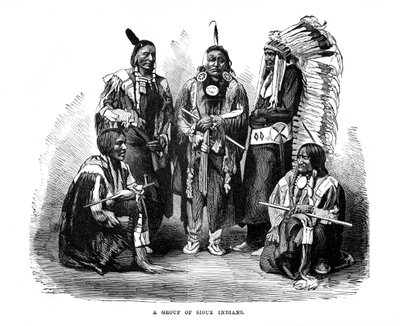 सिओक्स इंडियंस का एक समूह, 1872 द्वारा अज्ञात