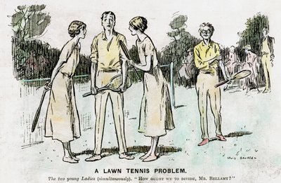 एक लॉन टेनिस समस्या, 1923 द्वारा अज्ञात