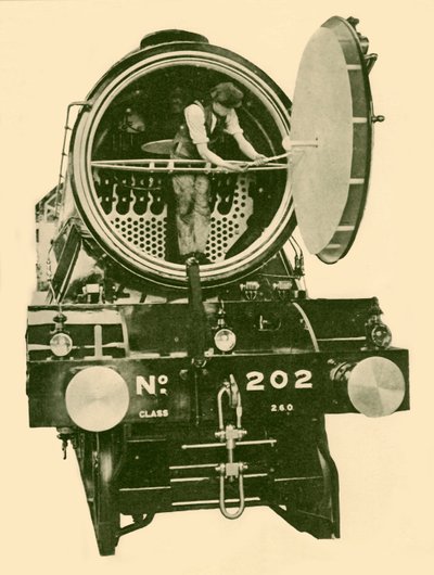 स्मोक-बॉक्स ओपन के साथ एक लंदन और उत्तर पूर्वी मिश्रित इंजन इंजन, c1930। द्वारा अज्ञात