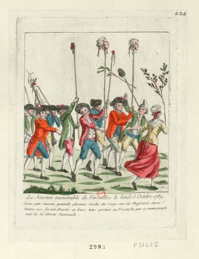 वर्साय में एक यादगार दिन, 1789, 1789। द्वारा अज्ञात