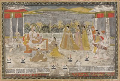 एक महल का दृश्य, 18वीं सदी। द्वारा अज्ञात