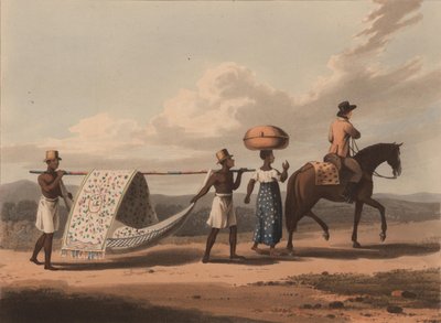 एक प्लानर और उसकी पत्नी एक यात्रा पर, 1816। द्वारा अज्ञात
