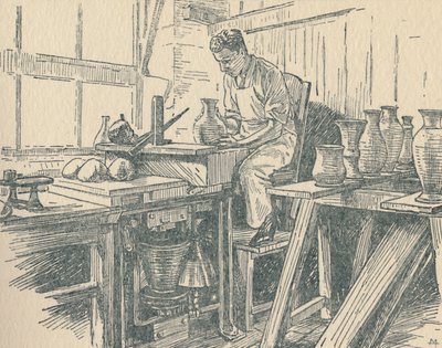 ए पॉटर एट वर्क, 1910 द्वारा अज्ञात