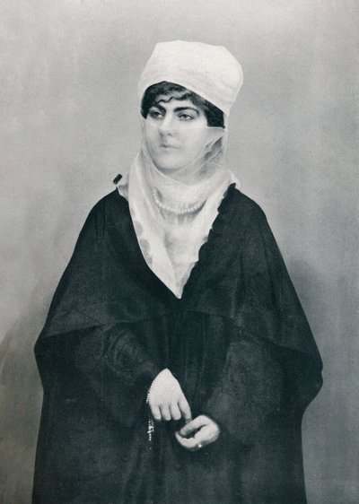 आउटडोर पोशाक में एक तुर्की महिला, 1912 द्वारा अज्ञात