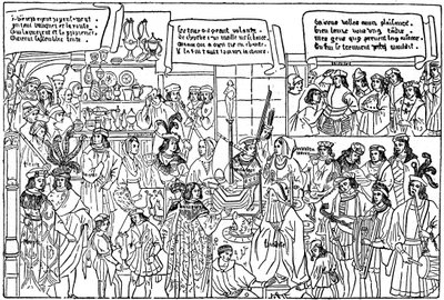 एक भोज, 15 वीं सदी के अंत में, 1910 द्वारा अज्ञात