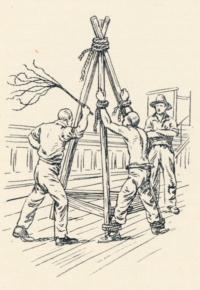 एक दोषी को बिल्ली-ओ-नौ-पूंछ, 1834, 1984 के साथ भड़काया जा रहा है द्वारा अज्ञात