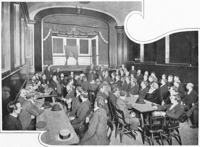 लंदन के एलुसिस क्लब में एक चर्चा, c1903 1903 द्वारा अज्ञात