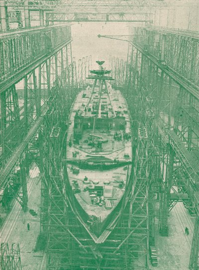 निर्माणाधीन प्रकाश क्रूजर, c1917 1919 द्वारा अज्ञात