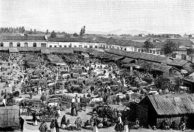 एक बाजार स्थान, चिली, 1895 द्वारा अज्ञात